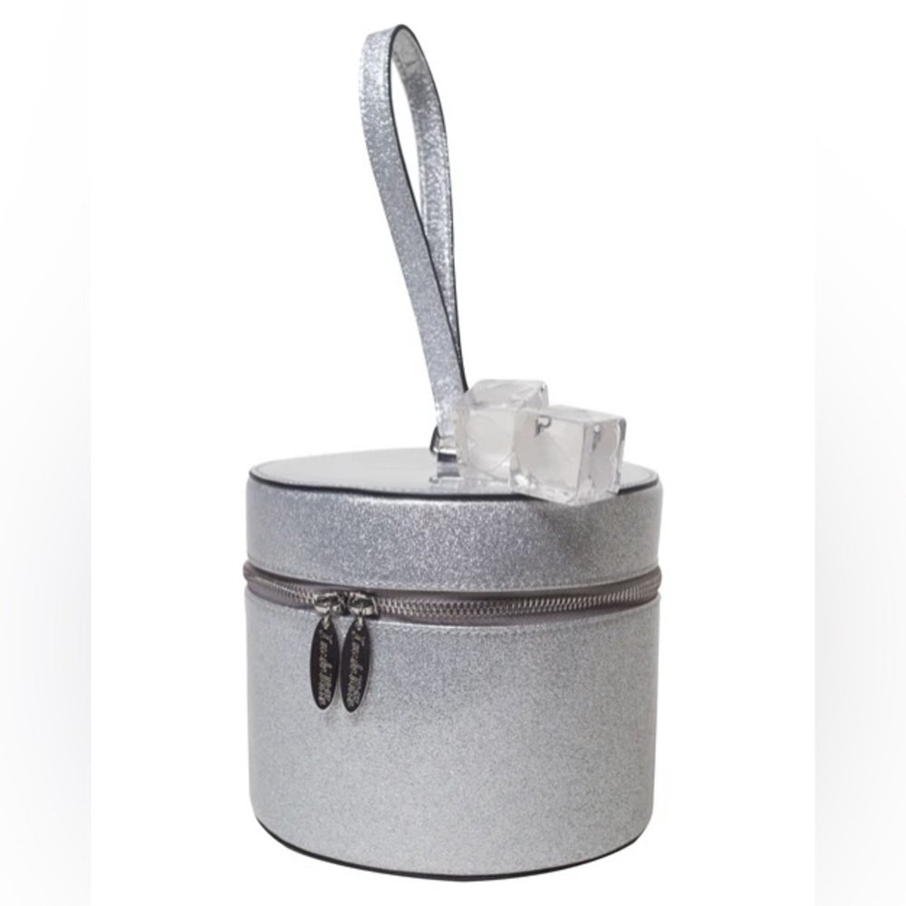 Lux DeVille Hatbox Purse Silver Glitter Discontinued